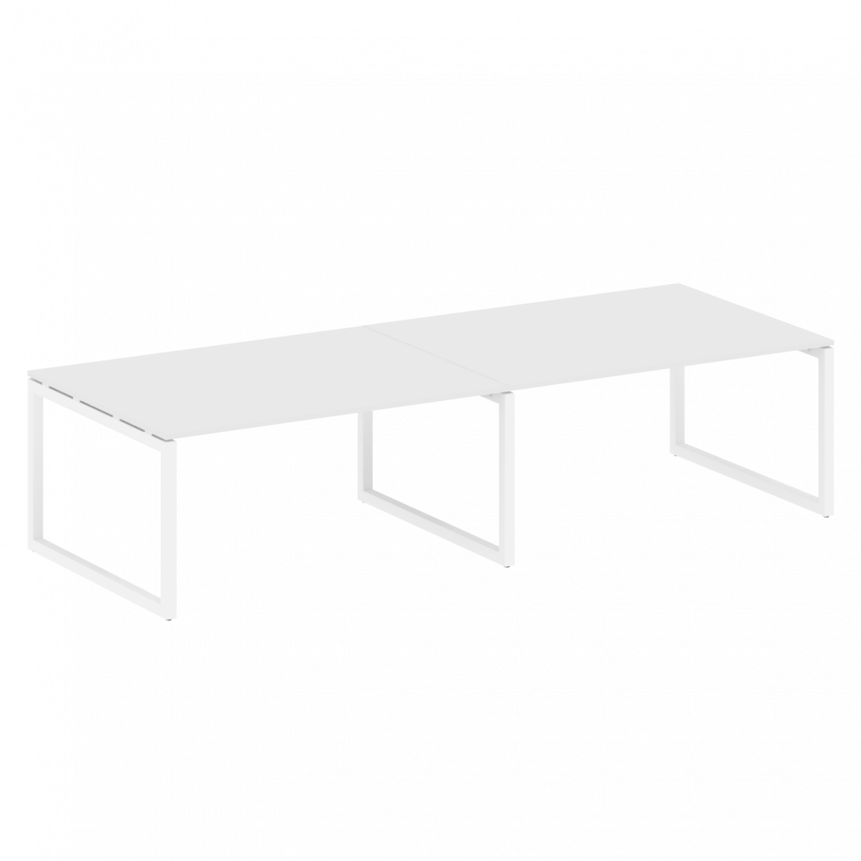 Metal System Quattro Переговорный стол (2 столешницы) на О-образном м/к 50БО.ПРГ-2.4 Белый/Металл Бе Metal System Quattro Переговорный стол (2 столешницы) на О-образном м/к 50БО.ПРГ-2.4 Белый/Металл Бе