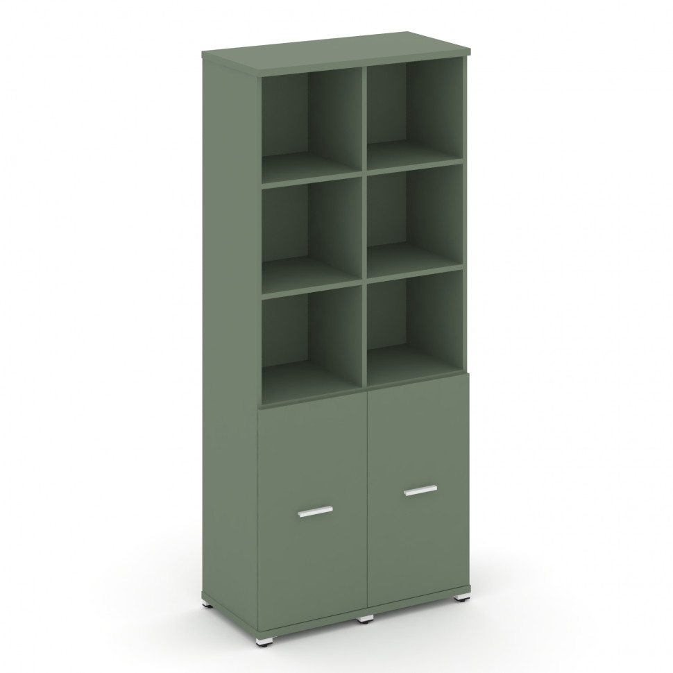 Concept Шкаф 2 узкие секции, 5 ниш CN.STU-521 W Кобо/Металл Белый 836*420*1922