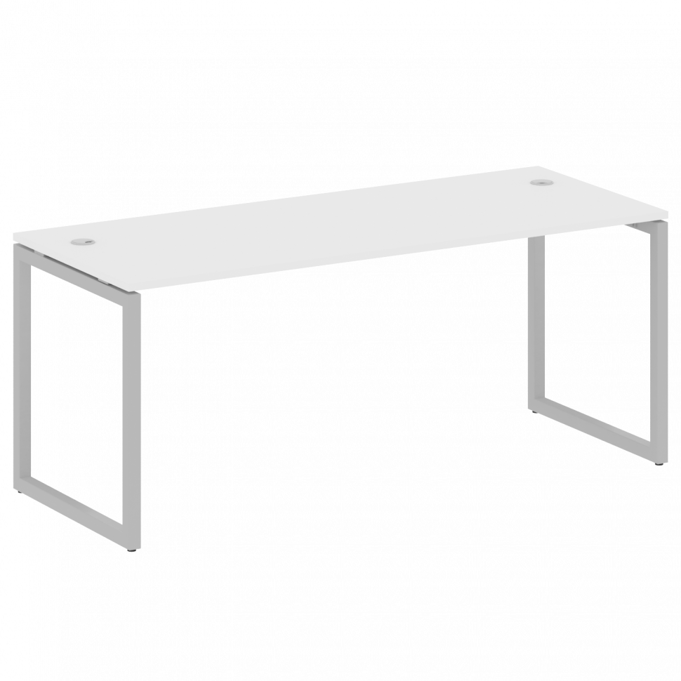 Metal System Quattro Стол письменный на О-образном м/к 40БО.СП-5 Белый/Металл Серый 1800*720*750