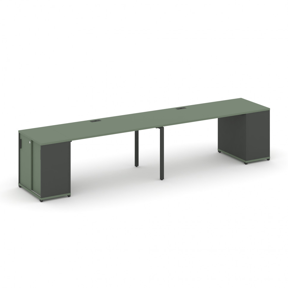 Concept Рабочая станция с опорными шкафом-купе CN.ORS-233 A Кобо/Антрацит/Металл Антрацит 2800*720*7 Concept Рабочая станция с опорными шкафом-купе CN.ORS-233 A Кобо/Антрацит/Металл Антрацит 2800*720*7