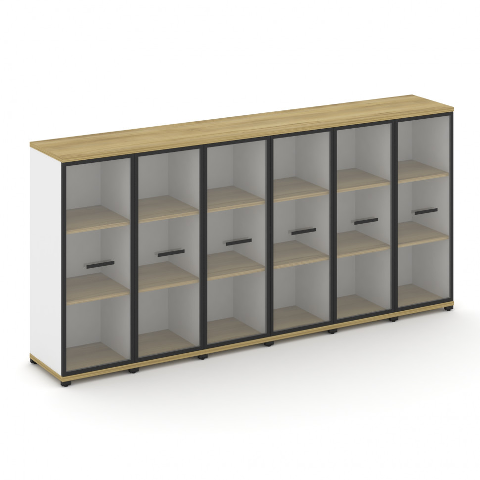 Concept Шкаф 6 узких секций, 3 ниши CN.STU-366 RPB B Дуб Винченцо/Белый Бриллиант/Металл Черный/Проз Concept Шкаф 6 узких секций, 3 ниши CN.STU-366 RPB B Дуб Винченцо/Белый Бриллиант/Металл Черный/Проз