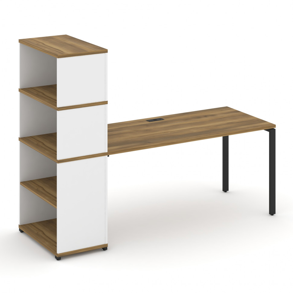 Concept Стол рабочий с опорным стеллажом с надставкой выс. CN.SP-216 Сандал Янтарный/Белый Бриллиант Concept Стол рабочий с опорным стеллажом с надставкой выс. CN.SP-216 Сандал Янтарный/Белый Бриллиант