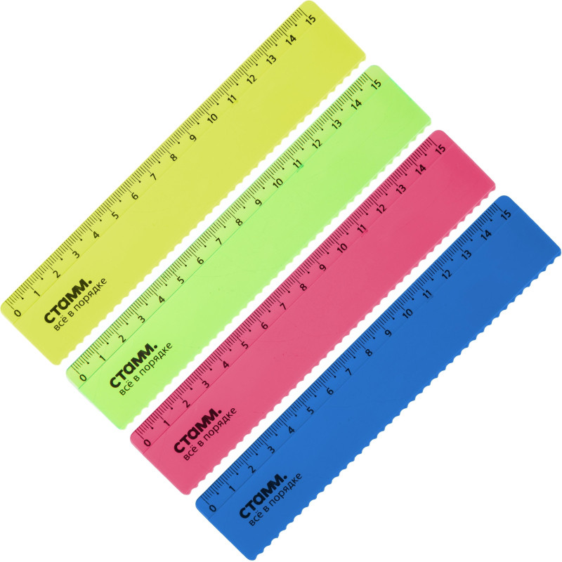 Линейка 15см с волнистым краем NEON Cristal ЛН174