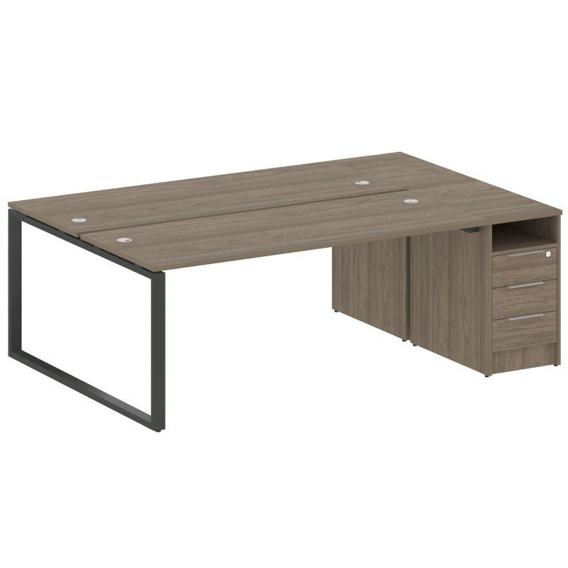 Metal System Рабочая станция с тумбой на О-образном м/к БО.РС-СТП-2.5 Вяз Благородный/Металл Антраци Metal System Рабочая станция с тумбой на О-образном м/к БО.РС-СТП-2.5 Вяз Благородный/Металл Антраци