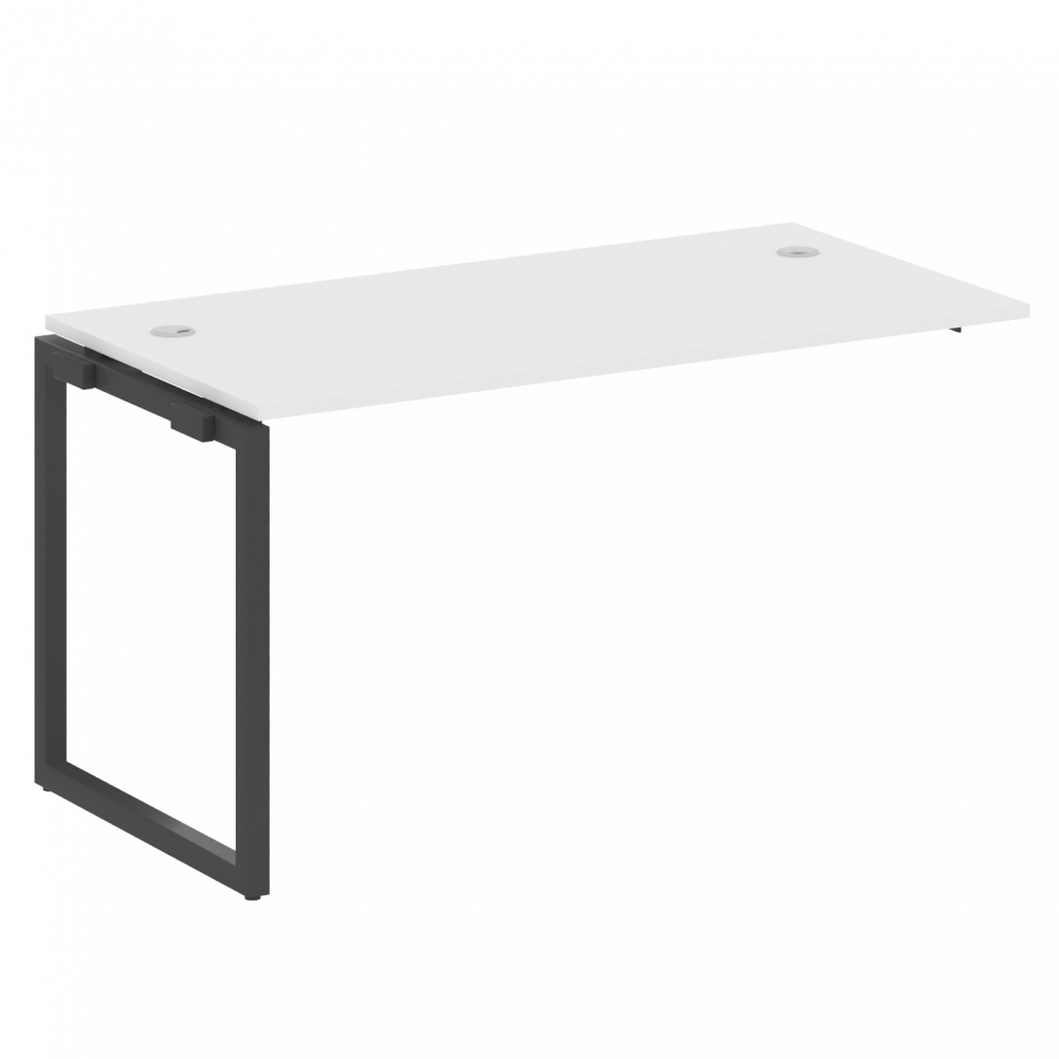 Metal System Quattro Проходной элемент рабочей станции на О-образном м/к 40БО.ПРС-СП-1.3 Белый/Метал