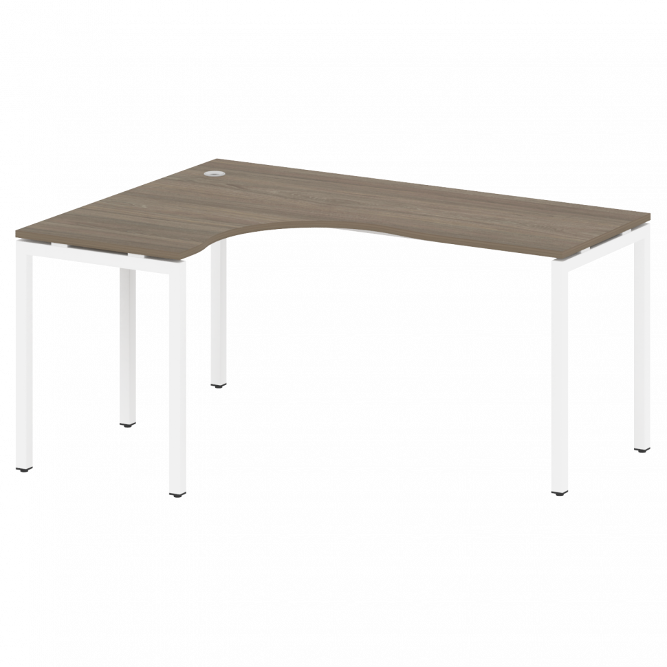 Metal System Quattro Стол криволинейный левый на П-образном м/к 40БП.СА-4 (L) Вяз Благородный/Металл Metal System Quattro Стол криволинейный левый на П-образном м/к 40БП.СА-4 (L) Вяз Благородный/Металл