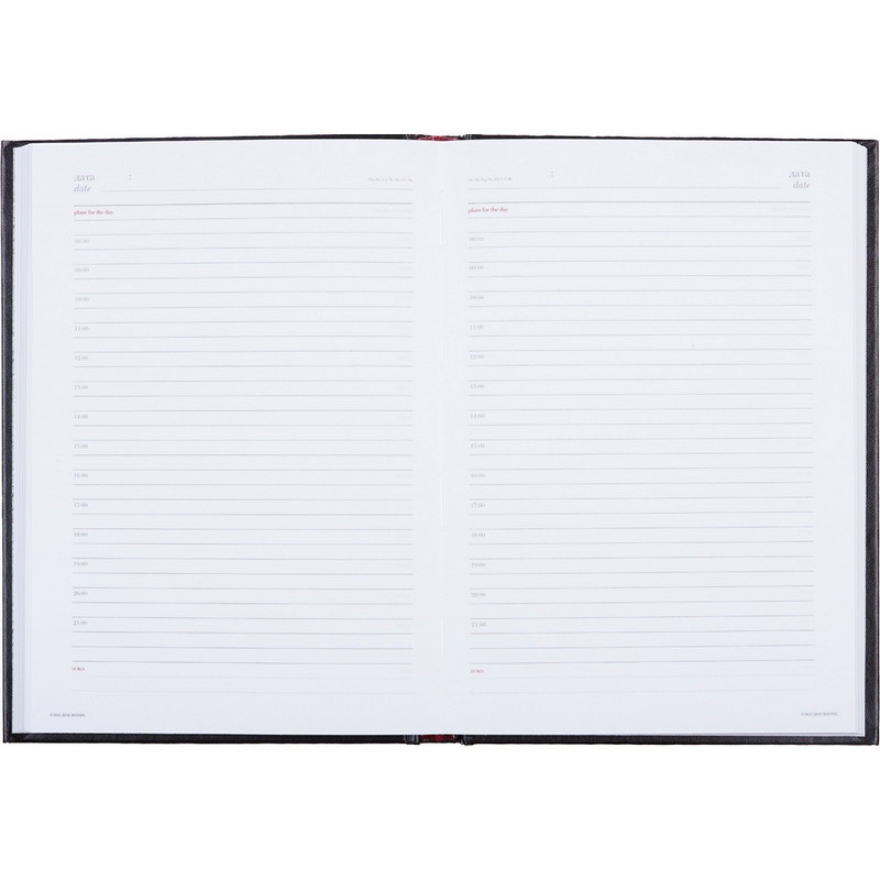 Ежедневник недатированный черный,А5,145х205мм,136л,Ideal 3-122/03