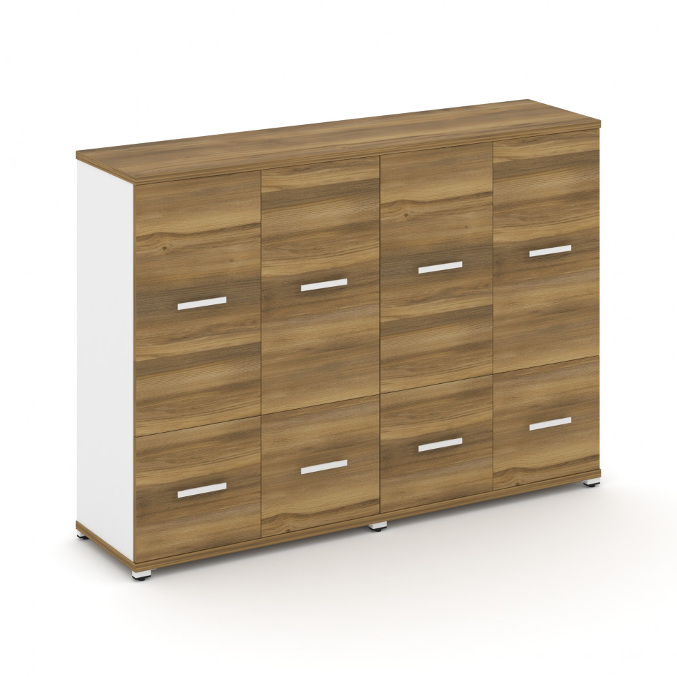 Concept Шкаф 2 широкие секции, 3 ниши CN.STS-322 W Сандал Янтарный/Белый Бриллиант/Металл Белый 1668