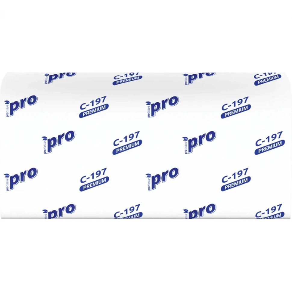 Полотенца бумажные д/держ Protissue V-слож 2сл 200л/пач 20пач/кор_C197_Т