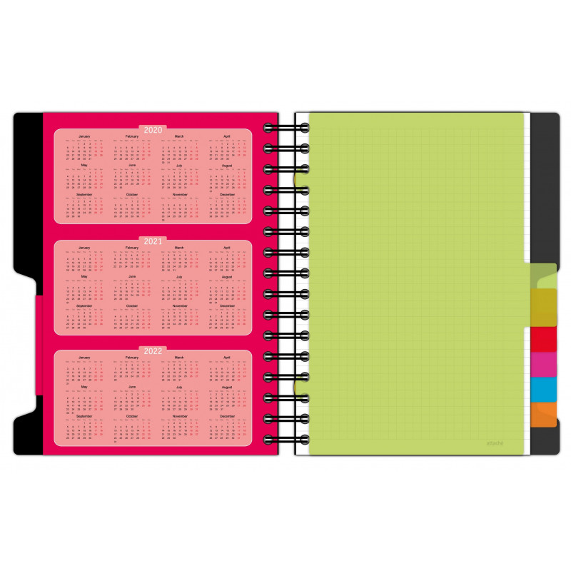 Бизнес-тетрадь А5,200л,кл,греб. Attache Selection Office book черн металлик