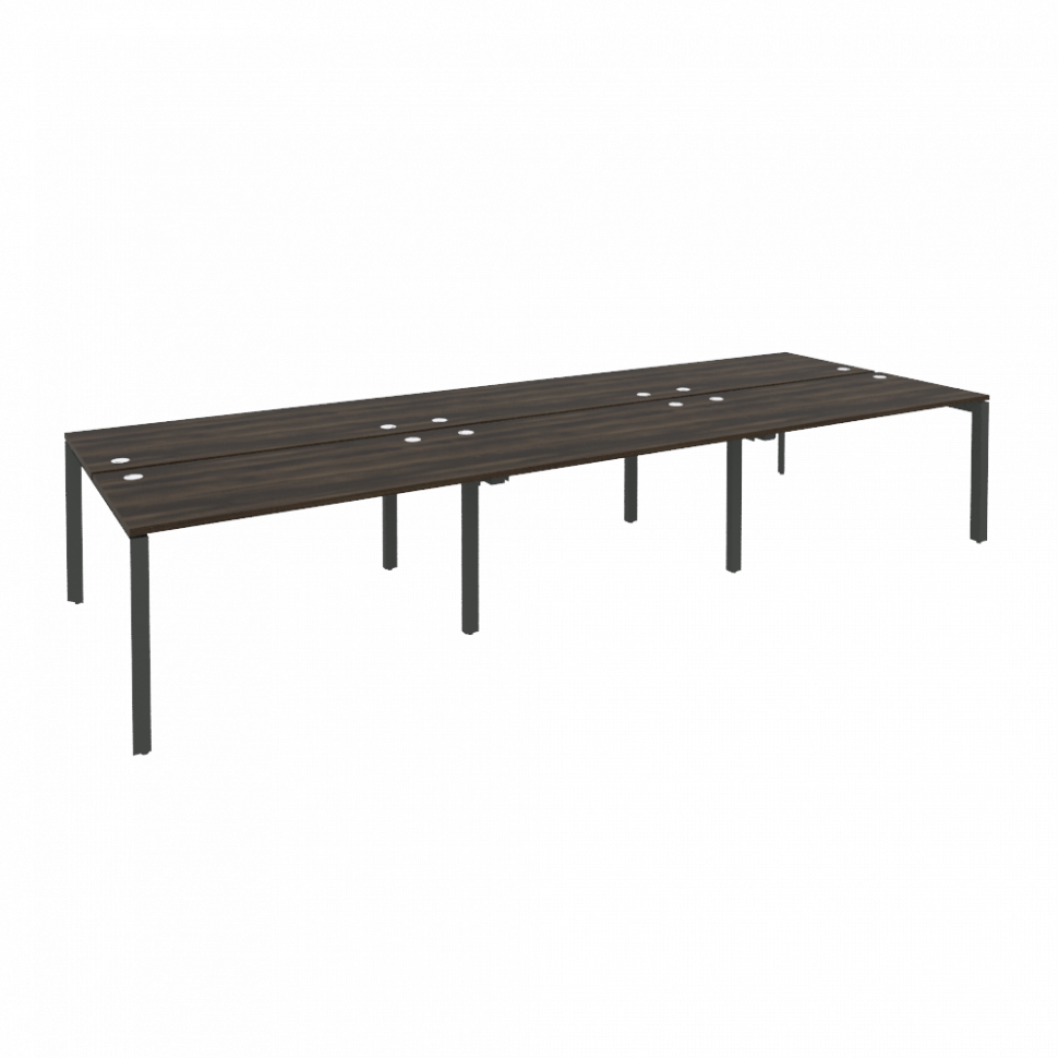 Onix Рабочая станция на П-образном м/к O.MP-D.RS-6.3.7 Дуб Мали/Металл Антрацит 4140*1475*750