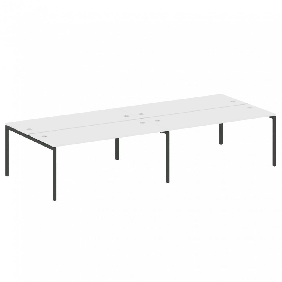 Metal System Quattro Рабочая станция на 4 места на П-образном м/к 40БП.СМ-4.5 Белый/Металл Антрацит Metal System Quattro Рабочая станция на 4 места на П-образном м/к 40БП.СМ-4.5 Белый/Металл Антрацит