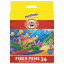 Фломастеры ЮНЛАНДИЯ "Подводный мир" (KOH-I-NOOR EXCLUSIVE), 24 цвета, трехгранные, 151614, 771002BD24KS