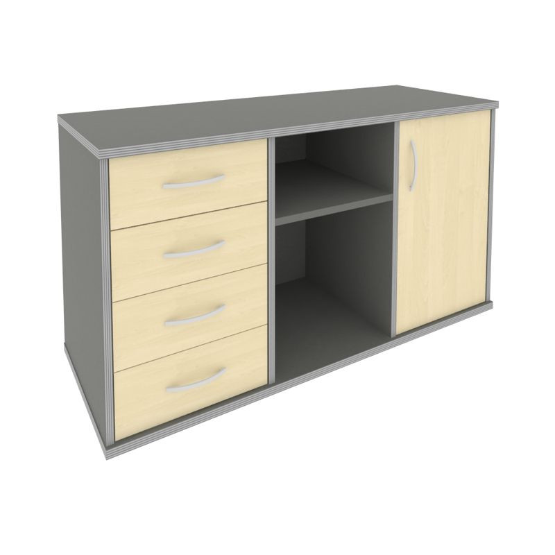 Riva Тумба под оргтехнику с фолдингом А.МТ-2F Клен Металлик NEW 1192*450*667 Riva Тумба под оргтехнику с фолдингом А.МТ-2F Клен Металлик NEW 1192*450*667