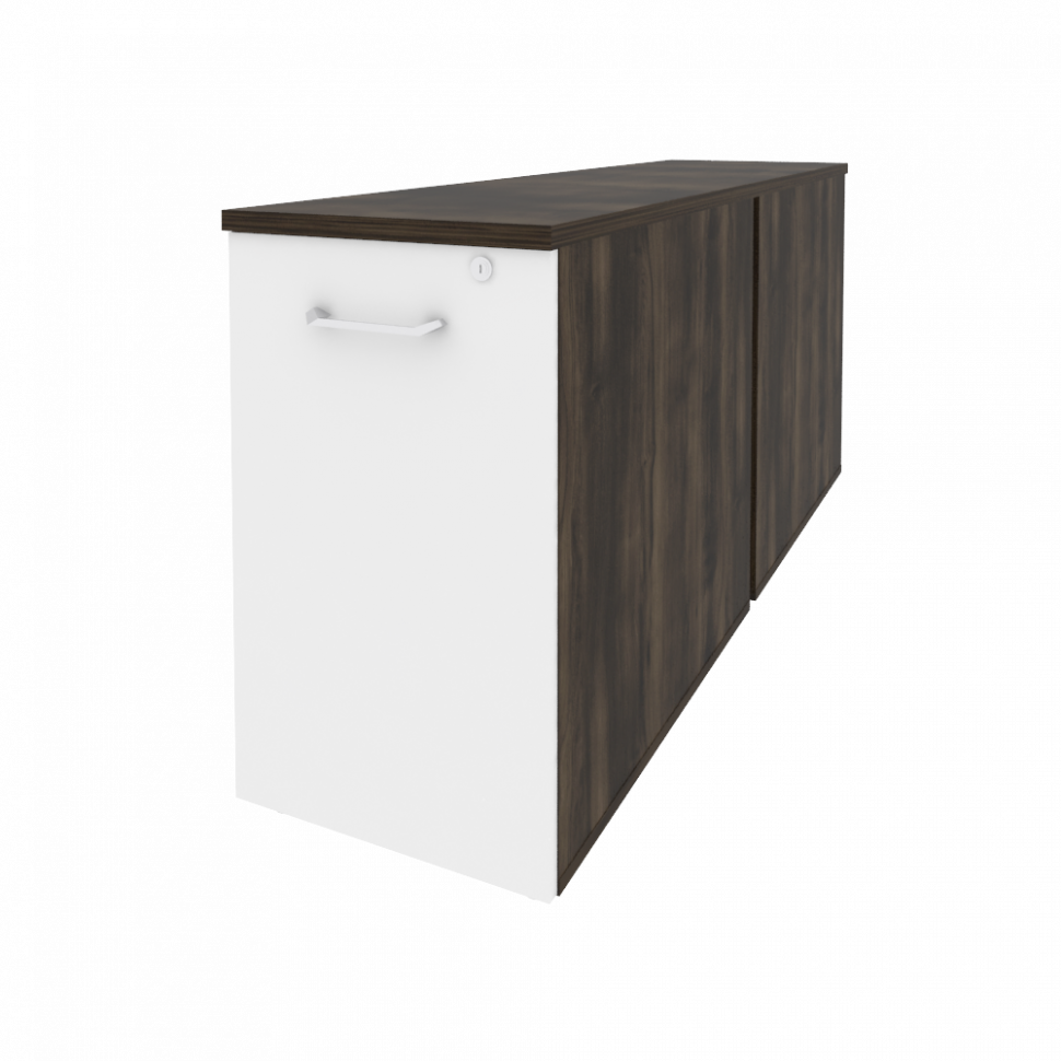 Onix Тумба двойная низкая выдвижная приставная/опорная O.VTPO-2.8 Дуб Мали/Белый Бриллиант 432*1635*