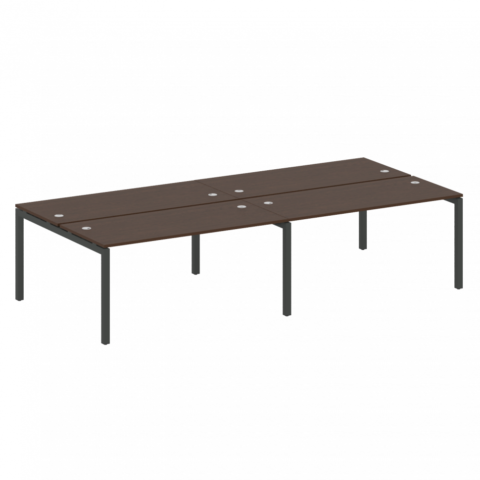 Metal System Quattro Рабочая станция на 4 места на П-образном м/к 50БП.СМ-4.4 Венге Цаво/Металл Антр Metal System Quattro Рабочая станция на 4 места на П-образном м/к 50БП.СМ-4.4 Венге Цаво/Металл Антр