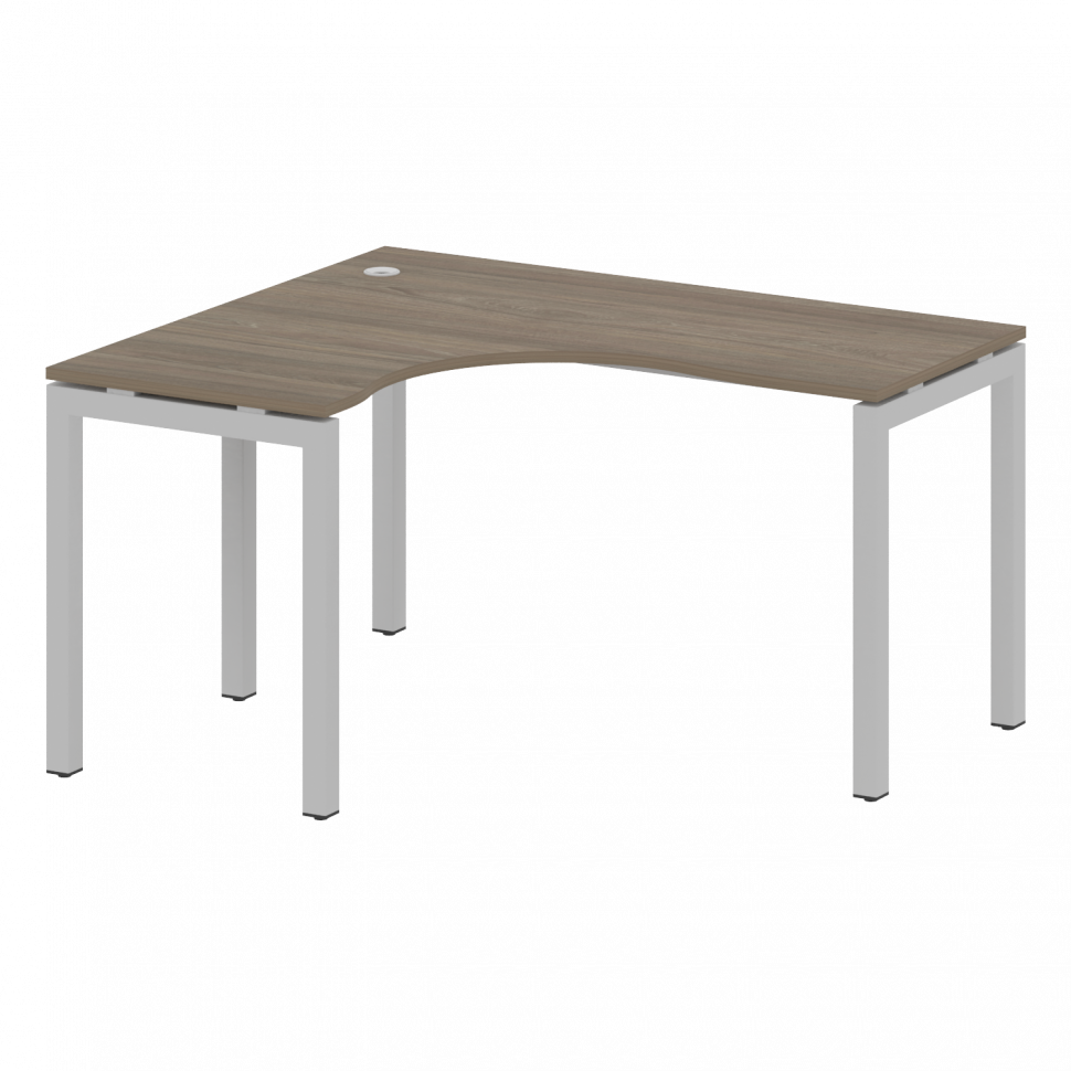 Metal System Quattro Стол криволинейный левый на П-образном м/к 50БП.СА-3 (L) Вяз Благородный/Металл