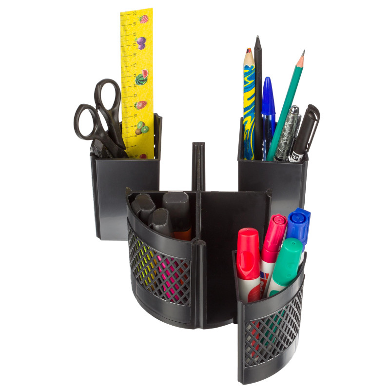 Подставка-органайзер д/канц.мелочей Attache Квартет 8отд-й вращающаяся черн