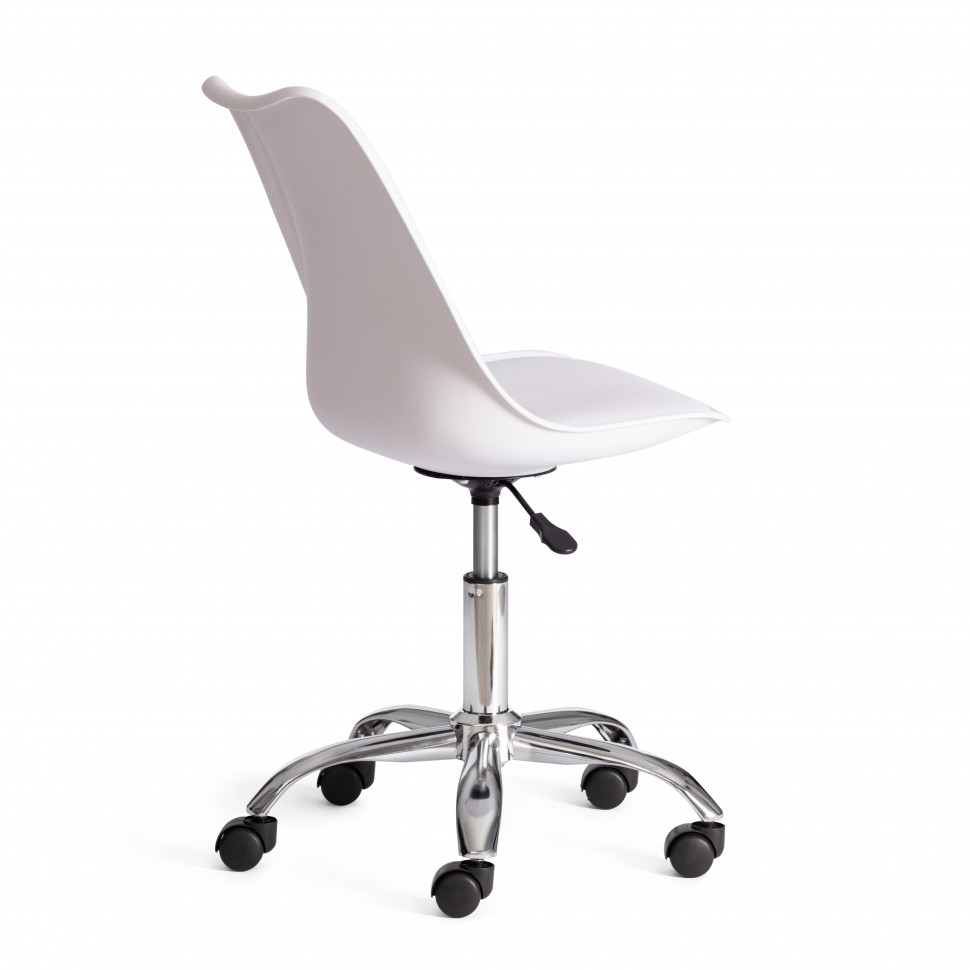 Офисное кресло TULIP (mod.106-1) металл/пластик/PU, 58 x 47 x 97см, White (белый) / Chrome (хром)