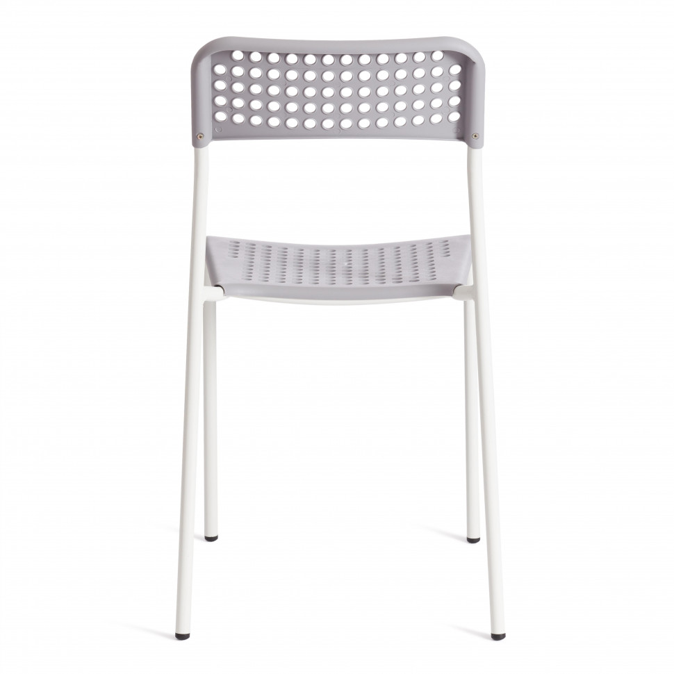 Стул ADDE (mod. C-049) металл/пластик, 39 х 49 х 78 см, Grey (серый) /White (белый)