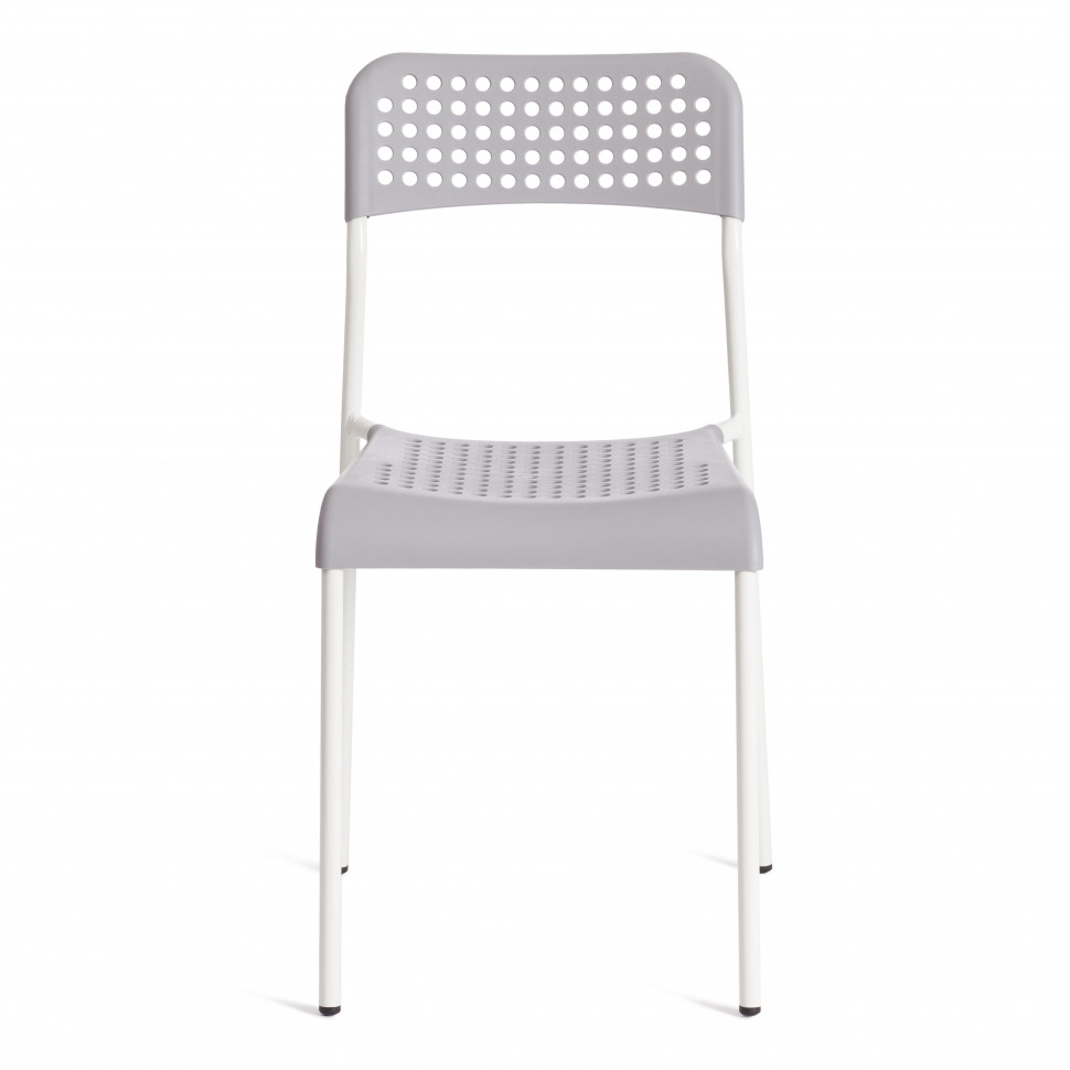 Стул ADDE (mod. C-049) металл/пластик, 39 х 49 х 78 см, Grey (серый) /White (белый)