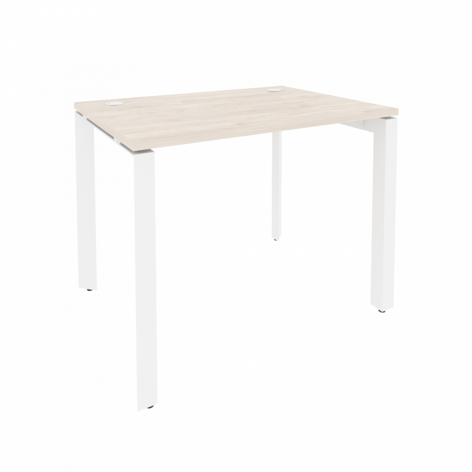 Onix Стол рабочий на П-образном м/к O.MP-SP-1.7 Денвер Светлый/Металл Белый 980*720*750 Onix Стол рабочий на П-образном м/к O.MP-SP-1.7 Денвер Светлый/Металл Белый 980*720*750