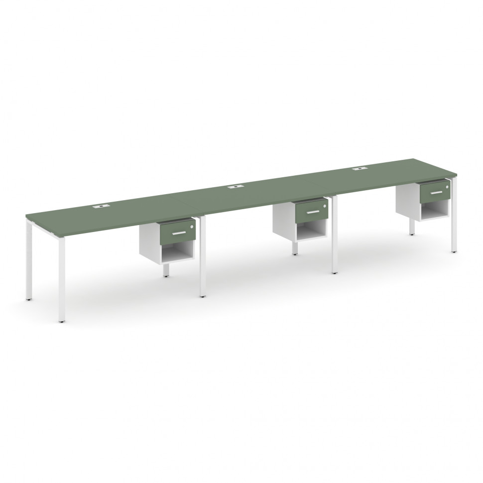 Concept Рабочая станция односторонняя с подвес. тумбами 3 места CN.ORS-138 W Кобо/Белый Бриллиант/Ме Concept Рабочая станция односторонняя с подвес. тумбами 3 места CN.ORS-138 W Кобо/Белый Бриллиант/Ме