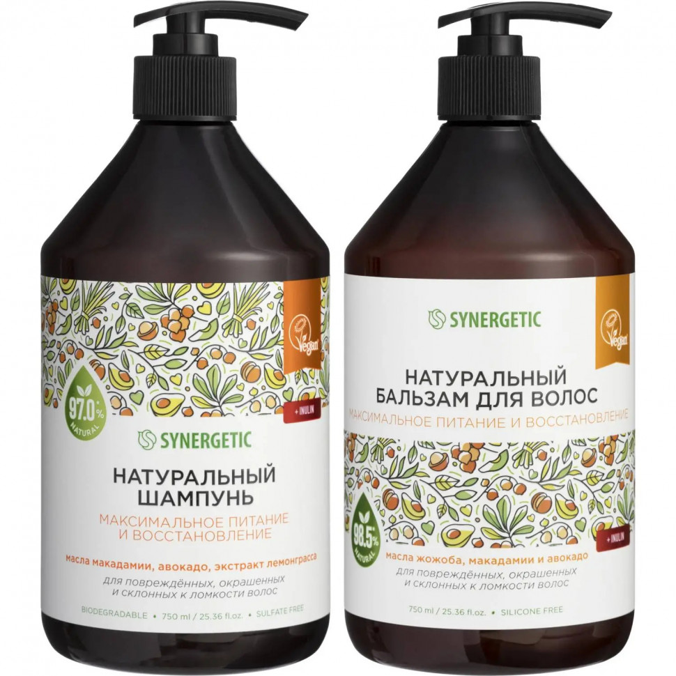 Подарочный набор д/волос, шам, балз Макс питание и восстан,2 шт по 750 мл