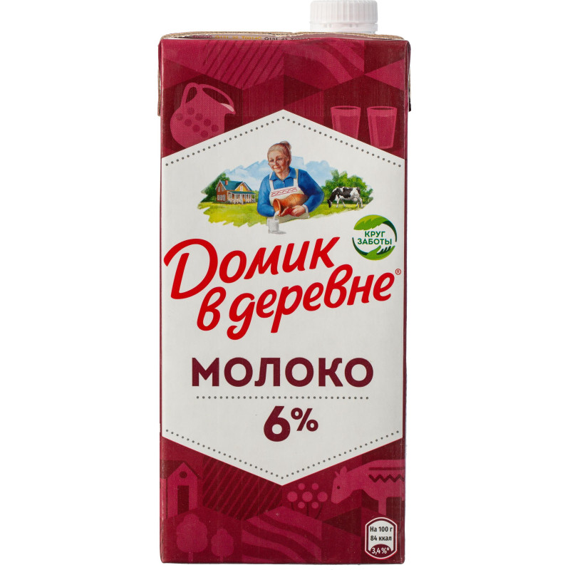 Молоко Домик в Деревне 6% 950г. т/пак.