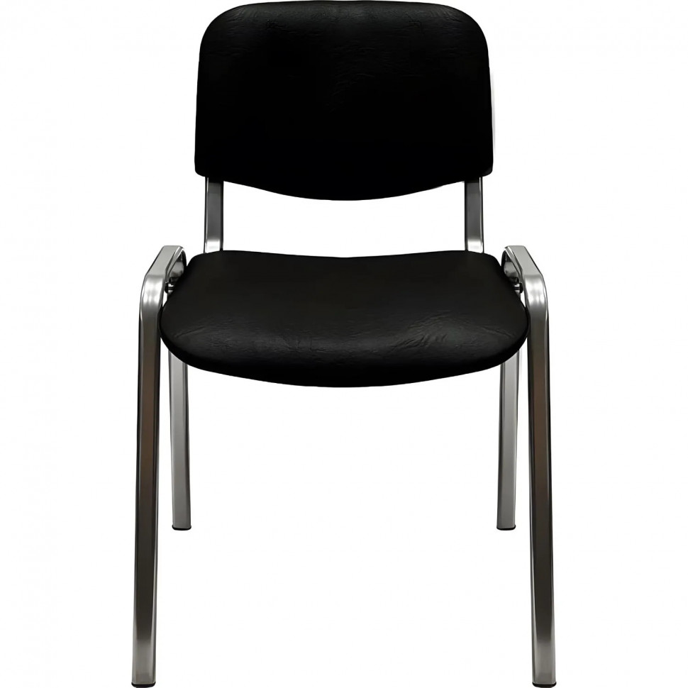 Стул КО_EChair Rio(ИЗО) РС01.00.10 искожа чер гладкая 201, каркас под хром