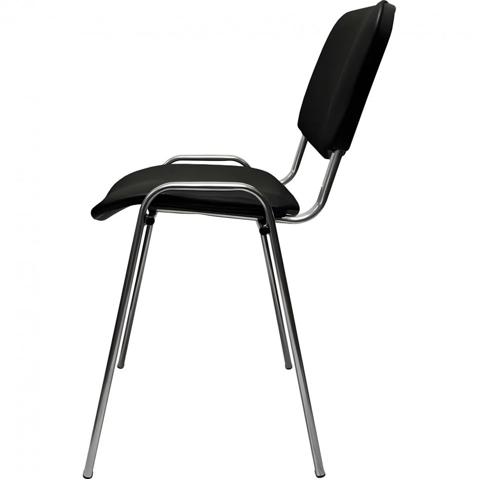 Стул КО_EChair Rio(ИЗО) РС01.00.10 искожа чер гладкая 201, каркас под хром