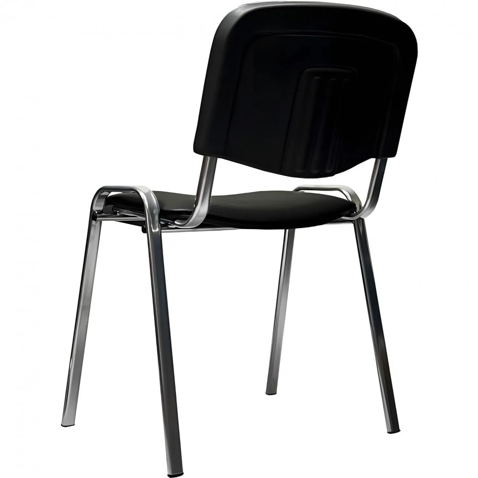 Стул КО_EChair Rio(ИЗО) РС01.00.10 искожа чер гладкая 201, каркас под хром