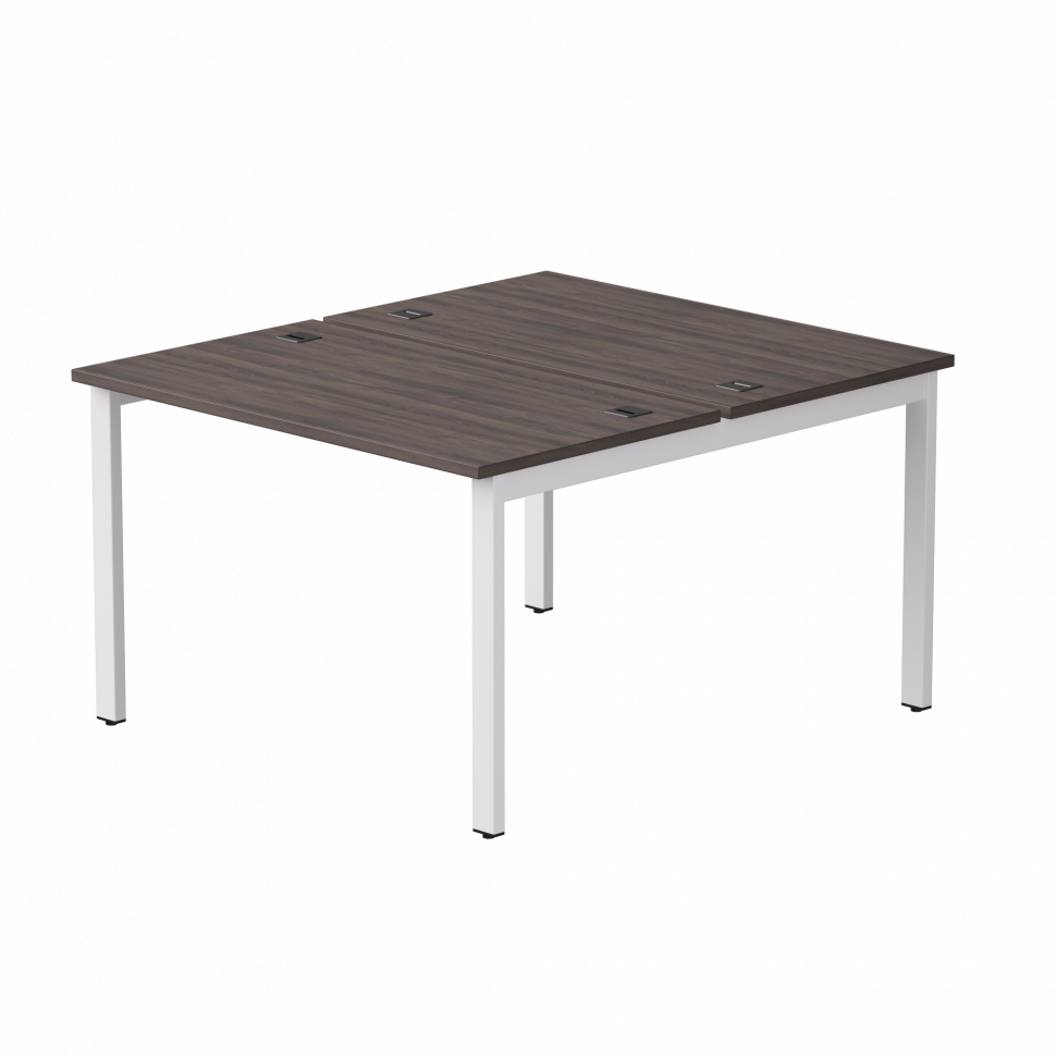 Бенч-система на 2 места Everprof EVO (ЭВО) на металлокаркасе 1180х670(1370)x755 Дуб Пасадена/Белый