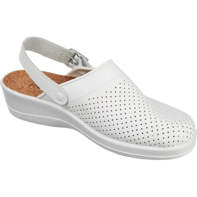 Сабо Лера жен.нат.кожа цв.белый, пробковая стелька (р.39) (69430108)