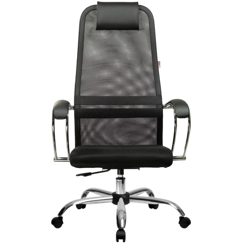 Кресло 0MX_МТ_EChair 675 TTW сетка/ткань черный, хром