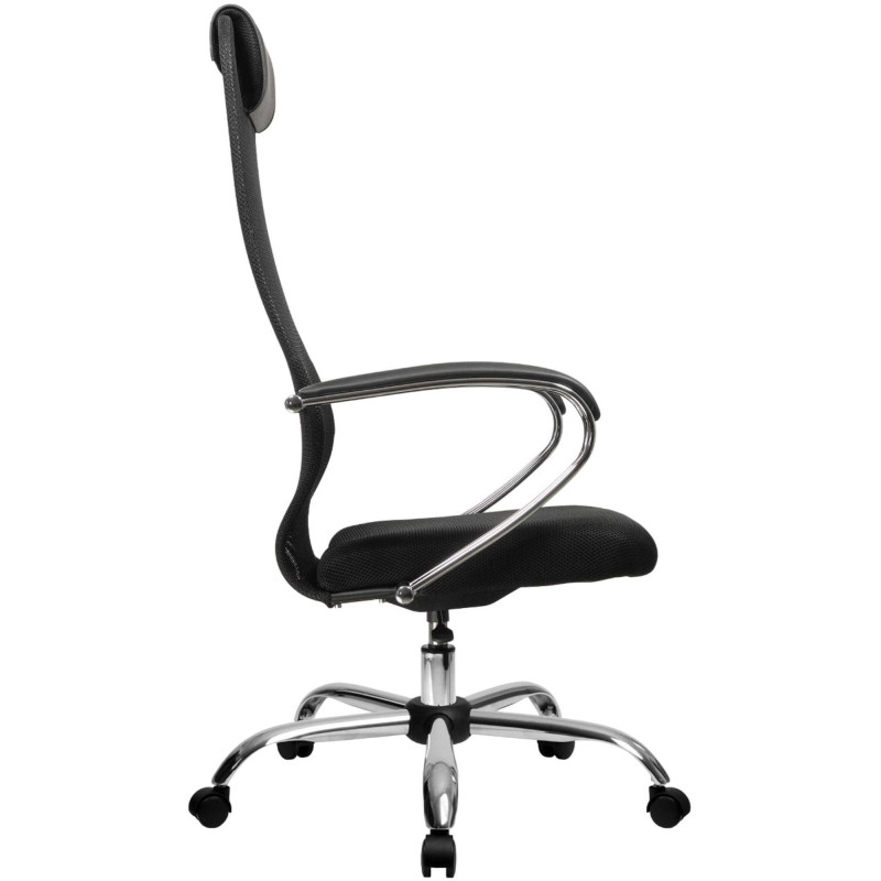 Кресло 0MX_МТ_EChair 675 TTW сетка/ткань черный, хром