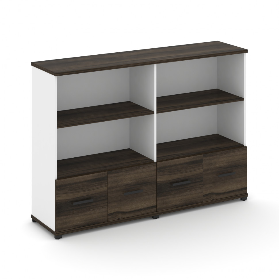 Concept Шкаф 2 широкие секции, 3 ниши CN.STS-321 B Дуб Мали/Белый Бриллиант/Металл Черный 1668*420*1 Concept Шкаф 2 широкие секции, 3 ниши CN.STS-321 B Дуб Мали/Белый Бриллиант/Металл Черный 1668*420*1