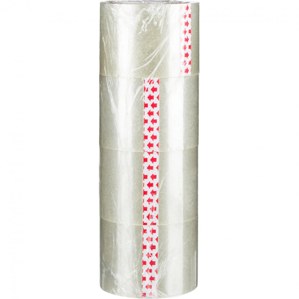 Клейкая лента 72ммх66мх45мкм, прозрач. 4 шт/уп