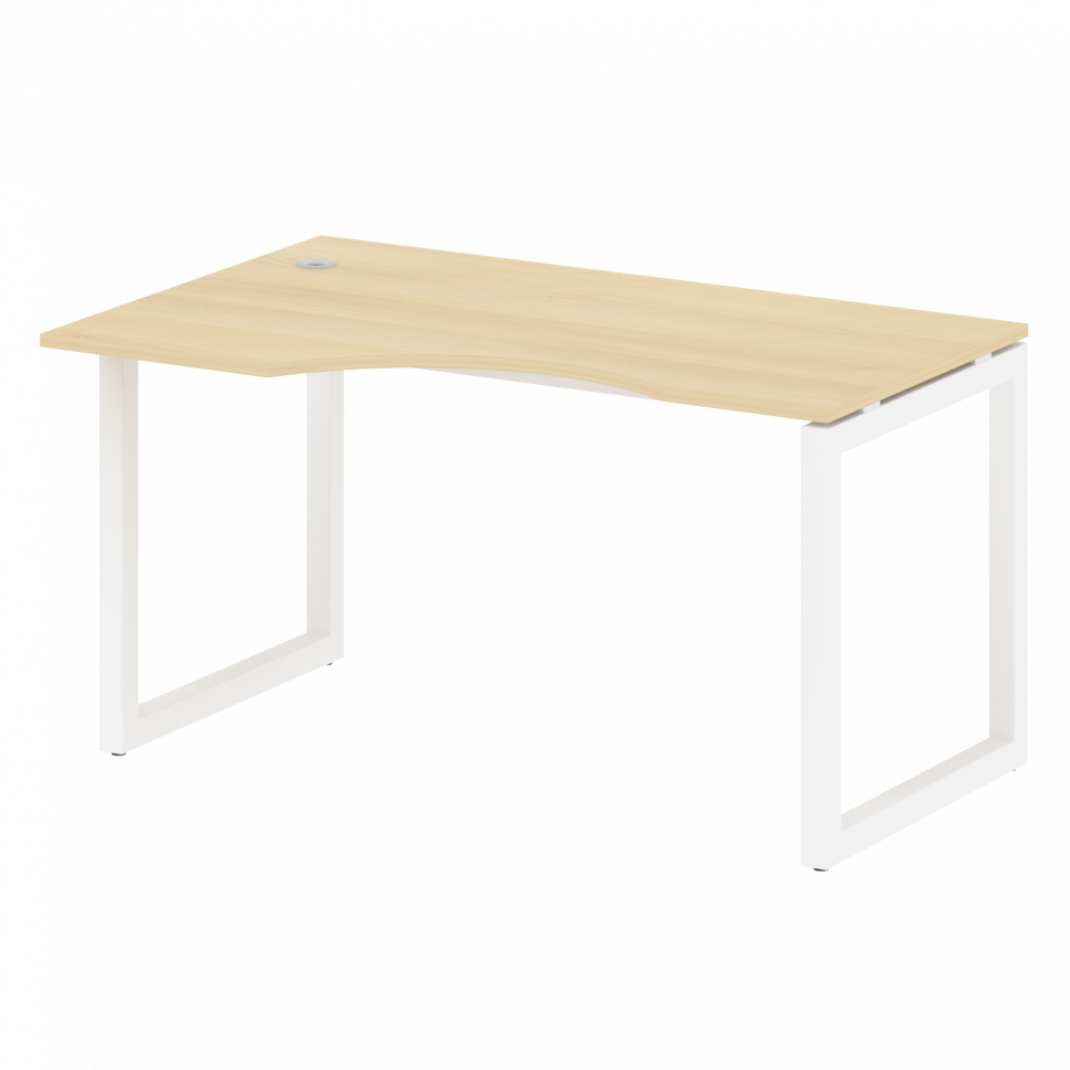 Metal System Quattro Стол криволинейный левый на О-образном м/к 50БО.СА-2 (L) Акация Лорка/Металл Бе Metal System Quattro Стол криволинейный левый на О-образном м/к 50БО.СА-2 (L) Акация Лорка/Металл Бе