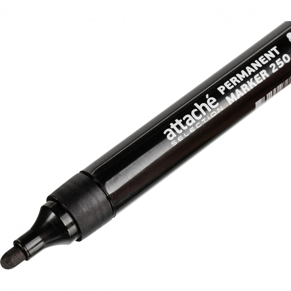 Маркер перманентный Attache Selection 250 черный 1-3мм кругл. наконечник