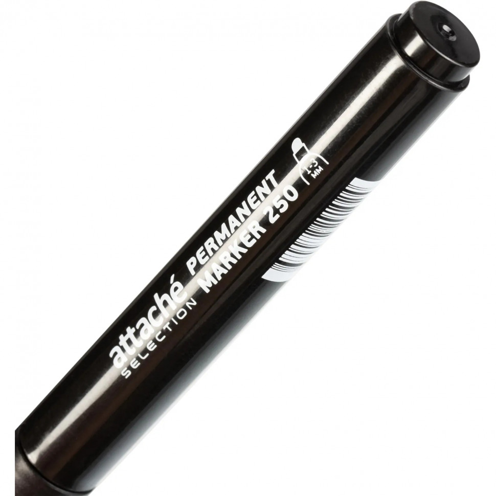 Маркер перманентный Attache Selection 250 черный 1-3мм кругл. наконечник