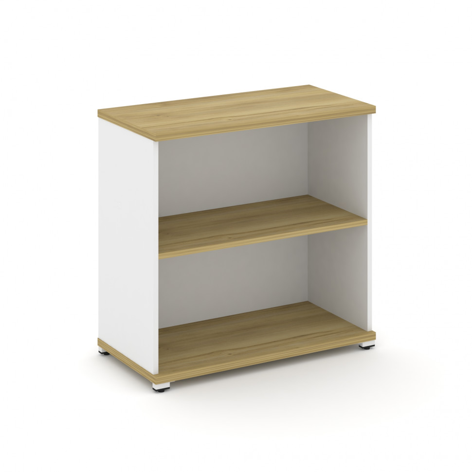 Concept Стеллаж 1 широкая секция, 2 ниши CN.STS.E-210 Дуб Винченцо/Белый Бриллиант/Металл Белый 836*