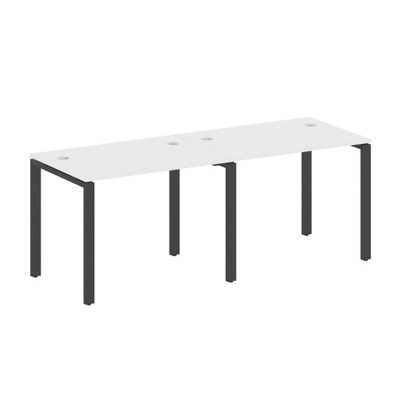 Metal System Рабочая станция на 2 места на П-образном м/к БП.СМ-2.1 Белый/Металл Антрацит 2000*720*7 Metal System Рабочая станция на 2 места на П-образном м/к БП.СМ-2.1 Белый/Металл Антрацит 2000*720*7