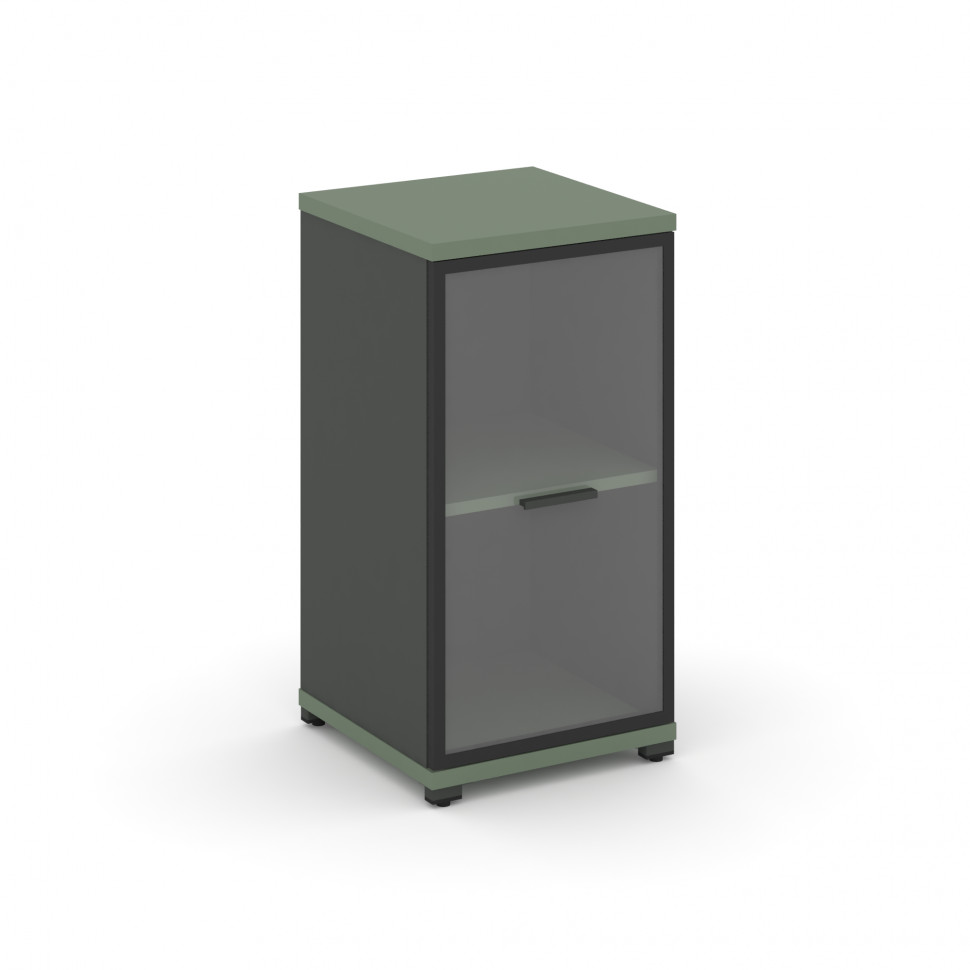 Concept Шкаф 1 узкая секция, 2 ниши CN.STU-213 RPB A Кобо/Антрацит/Металл Антрацит/Прозрачный 420*42