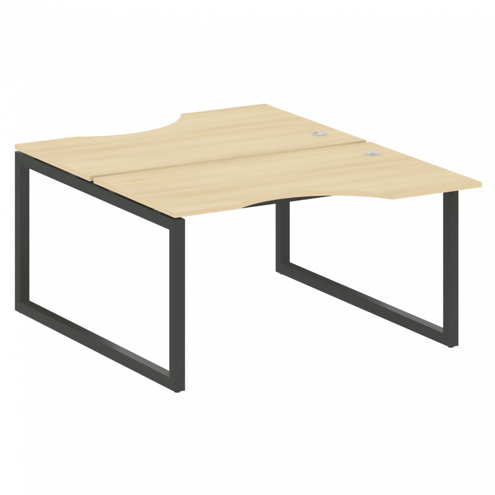 Metal System Quattro Рабочая станция криволинейная на О-образном м/к 50БО.РАС-СА-2.2 Акация Лорка/Ме