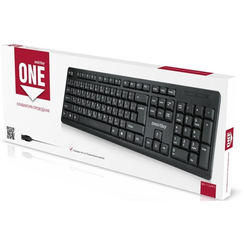Клавиатура Smartbuy ONE 112 USB черная (SBK-112U-K) Клавиатура Smartbuy ONE 112 USB черная (SBK-112U-K)