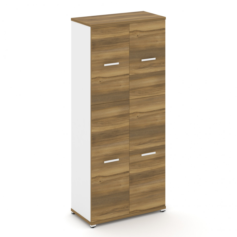 Concept Шкаф 1 широкая секция, 5 ниш CN.STS-515 W Сандал Янтарный/Белый Бриллиант/Металл Белый 836*4