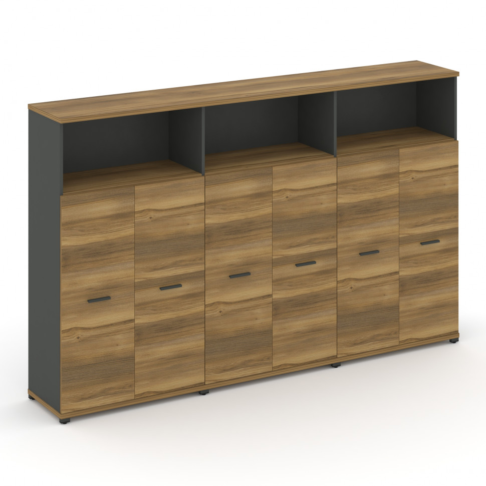 Concept Шкаф 3 широкие секции, 4 ниши CN.STS-433 A Сандал Янтарный/Антрацит/Металл Антрацит 2500*420 Concept Шкаф 3 широкие секции, 4 ниши CN.STS-433 A Сандал Янтарный/Антрацит/Металл Антрацит 2500*420