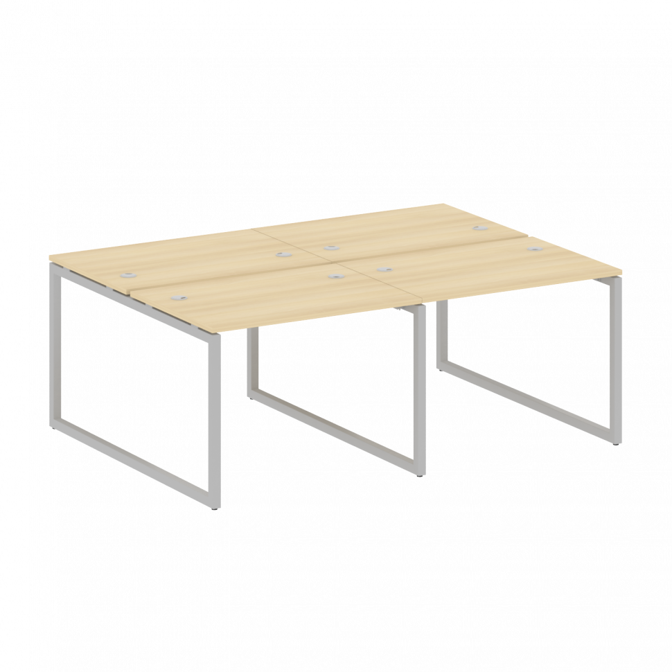 Metal System Quattro Рабочая станция на 4 места на О-образном м/к 40БО.СМ-4.1 Акация Лорка/Металл Се