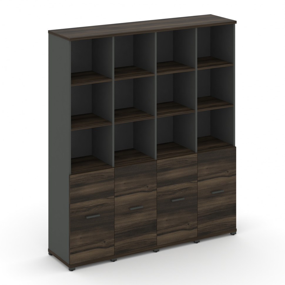 Concept Шкаф 4 узкие секции, 5 ниш CN.STU-541 A Дуб Мали/Антрацит/Металл Антрацит 1668*420*1922 Concept Шкаф 4 узкие секции, 5 ниш CN.STU-541 A Дуб Мали/Антрацит/Металл Антрацит 1668*420*1922